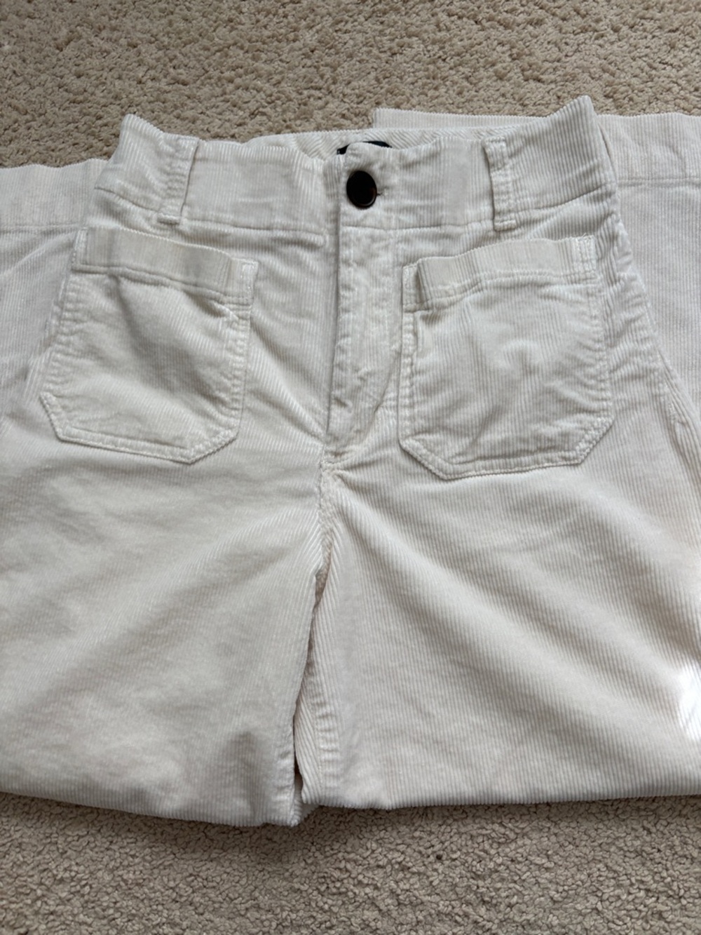 Anthropologie Off-White Wide-Leg Corduroy Jeans - Picture 4 of 14